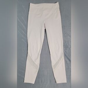 Athleta White High-Rise Mesh Panel Leggings